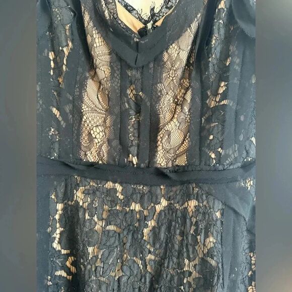 Heartloom Revolve Sera Lace Dress | Size Large | Black with
Tan lining - Picture 2 of 9